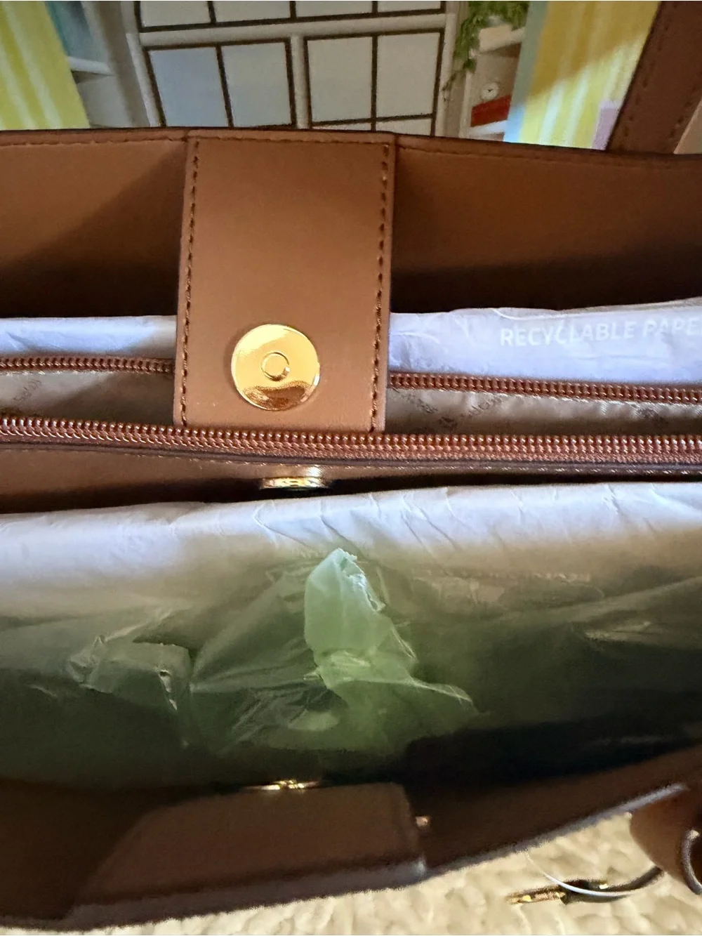 MICHAEL KORS Classic Brown Monogram Large Tote Bag ✨